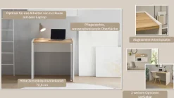 Home affaire Schreibtisch »CiTY/GiRON« moderner Computertisch, wohnliches Home Office, Breite 80 oder 143 cm