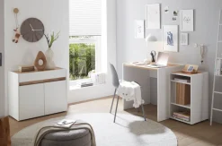 Home affaire Schreibtisch »CiTY/GiRON« moderner Computertisch, wohnliches Home Office, Breite 80 oder 143 cm