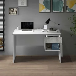 Home affaire Schreibtisch »Coro, kleiner Computertisch, Bürotisch« mit 1 Tür & 1 Schublade, Breite 110 cm, Made in Italy