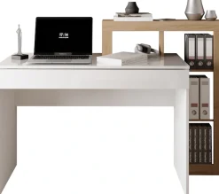 Home affaire Schreibtisch »Hamburg, Breite 138 cm, Tiefe 50 cm, mit Schubkasten u. Aufsatz/Regal« Computertisch, Arbeitstisch, Schminktisch, Arbeitsplatz, 4 Fächer