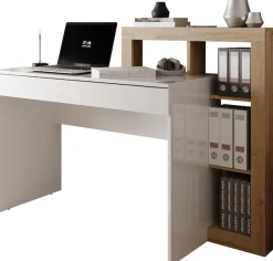 Home affaire Schreibtisch »Hamburg, Breite 138 cm, Tiefe 50 cm, mit Schubkasten u. Aufsatz/Regal« Computertisch, Arbeitstisch, Schminktisch, Arbeitsplatz, 4 Fächer