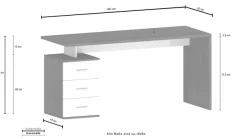 Home affaire Schreibtisch »NEW SELINA« hochwertiges ital. Design