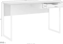 Home affaire Schreibtisch »Plus« mit vielen Stauraummöglichkeiten, zeitloses Design