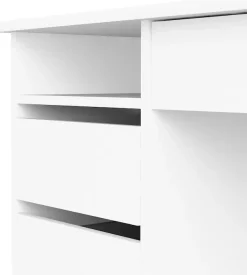 Home affaire Schreibtisch »Plus, Computertisch, mit 3 Schubkästen, 1 Schublade mit Schloss« 1 Einlegeboden, modern, minimalistisch, staurum, B: 109,3 x H: 75,6 cm