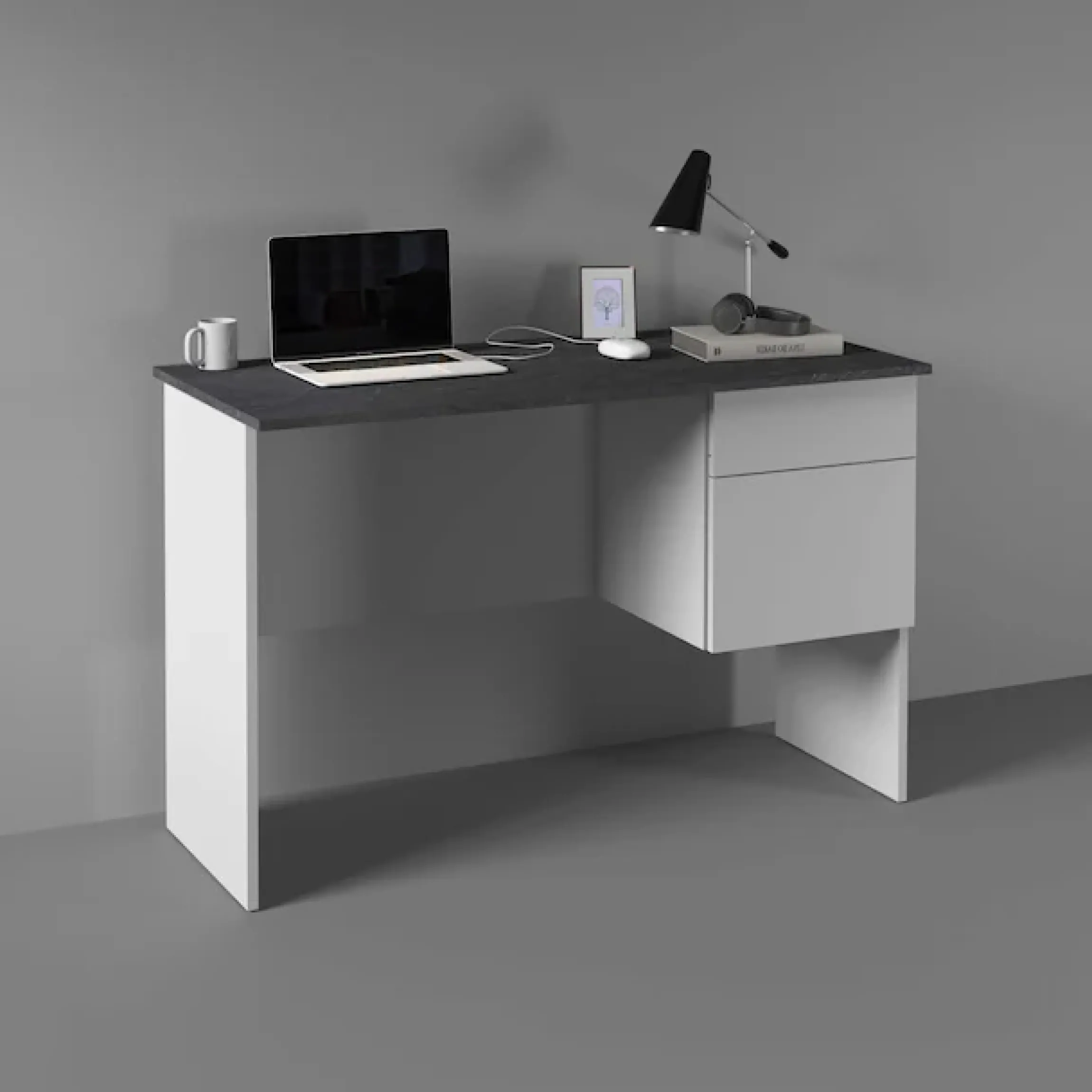 Home affaire Schreibtisch »Sunrise, kleiner Computertisch, Bürotisch« mit 1 Tür & 1 Schublade, Tischplatte Breite 110 cm, Made in Italy