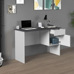 Home affaire Schreibtisch »Sunrise, kleiner Computertisch, Bürotisch« mit 1 Tür & 1 Schublade, Tischplatte Breite 110 cm, Made in Italy