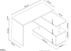 Home affaire Schreibtisch »Volta, Made in Italy« multifunktional - als Computertisch, Eckschreibtisch oder Sideboard