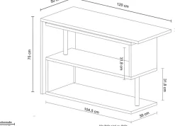 Home affaire Schreibtisch »Volta, Made in Italy« multifunktional - als Computertisch, Eckschreibtisch oder Sideboard