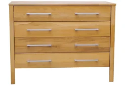 Home affaire Schubkastenkommode »Modesty« aus massiver Kernbuche, mit 4 Schubladen und Metallgriffen