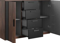 Home affaire Schubkastenkommode »Sigma, Breite 132 cm, moderne Schubladenkommode , Made in Europe« Kommode viel Stauraum, Einlegeböden verstellbar, Anrichte