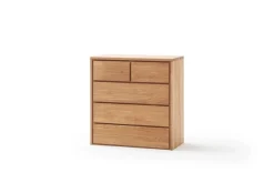 Home affaire Schubkastenkommode »Zetra Schubladenschrank, 2 + 3 Schubladen mit Soft-Close-Function« Fertig montiert, Eiche Massivholz, Breite 88 cm