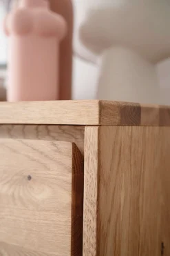 Home affaire Schubkastenkommode »Zetra Schubladenschrank, 2 + 3 Schubladen mit Soft-Close-Function« Fertig montiert, Eiche Massivholz, Breite 88 cm