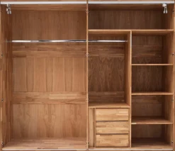 Home affaire Schubladeneinsatz »Chamara, Für Schrank Chamara, Mit 3 Schubladen, Push-Funktion« Zusätzlicher Stauraum, aus massivem Eichenholz, Zeitloses Design