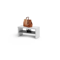 Home affaire Schuhbank »ATRIUM, Garderobenbank, Sitzbank mit Schuhablage, Hochglanz lackiert« 1 Stk. tlg. Maße (B/T/H) 80/40/40 cm, Absetzung Schuhablage anthrazit