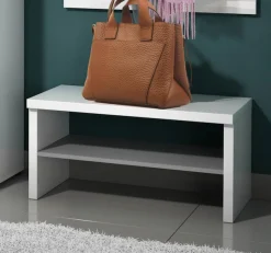 Home affaire Schuhbank »ATRIUM, Garderobenbank, Sitzbank mit Schuhablage, Hochglanz lackiert« 1 Stk. tlg. Maße (B/T/H) 80/40/40 cm, Absetzung Schuhablage anthrazit