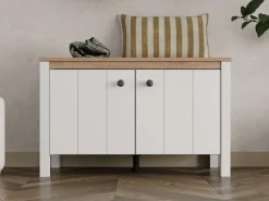 Home affaire Schuhbank »Bedford, Schuhschrank, Schuhregal, Schuhtruhe, Schuhkommode, Sitzbank« mit zwei Türen (dahinter zwei Fächer)