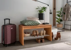 Home affaire Schuhbank »Dura« aus massiven Wildeichenholz oder Buche, Breite 82 cm