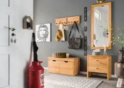 Home affaire Schuhbank »Dura Schuhbank incl. Schubladen funktionell und stabil« Massivholz, Skandinavisches Design, Robust, stabil, FSC zertifiziert