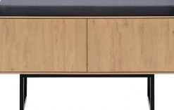 Home affaire Schuhbank »Lund, Garderobenbank mit Klappen, moderne Sitzbank, Polsterbank« viel Stauraum, Platz für ca. 6 Paar Schuhe, 90 cm breit