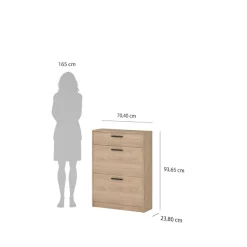 Home affaire Schuhkommode »Escape, praktischer Schuhschrank mit platzsparendem Design« Packung,Schuhschrank mit 2 Klappen und Schublade für den Flur