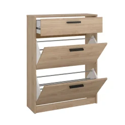 Home affaire Schuhkommode »Escape, praktischer Schuhschrank mit platzsparendem Design« Packung,Schuhschrank mit 2 Klappen und Schublade für den Flur