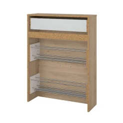 Home affaire Schuhkommode »Escape, praktischer Schuhschrank mit platzsparendem Design« Packung,Schuhschrank mit 2 Klappen und Schublade für den Flur