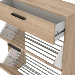 Home affaire Schuhkommode »Escape, praktischer Schuhschrank mit platzsparendem Design« Packung,Schuhschrank mit 2 Klappen und Schublade für den Flur
