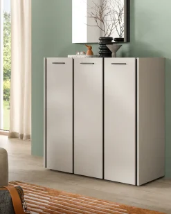 Home affaire Schuhkommode »RAK, Breite 113 cm, viel Stauraum, 2 Türen, 18 Fächer, 15 Fachböden« bietet Platz für ca. 54 Schuhe,Kommode, Schuhschrank, Garderobenschrank, Schrank, Flurschrank