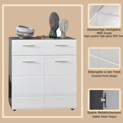 Home affaire Schuhkommode »Sovana« Schuhschrank mit Schublade - Kommode mit Platz für 12 Schuhpaare