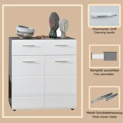 Home affaire Schuhkommode »Sovana« Schuhschrank mit Schublade - Kommode mit Platz für 12 Schuhpaare