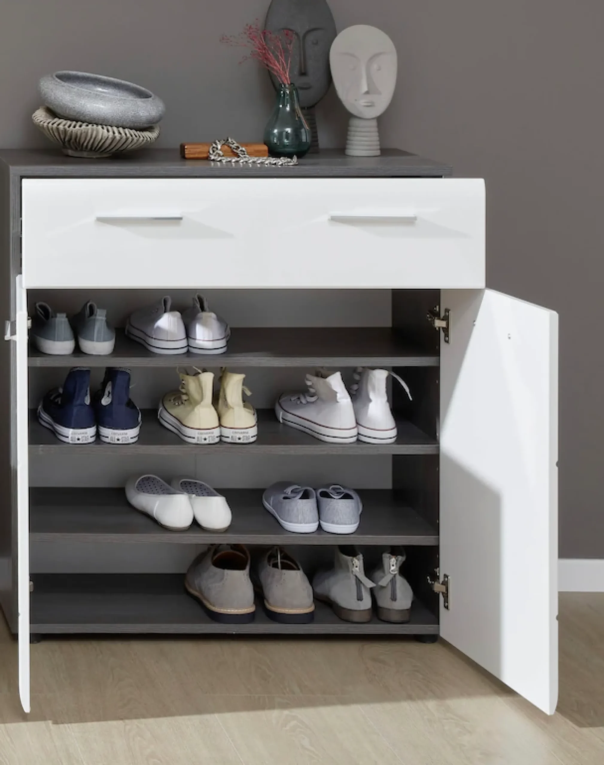 Home affaire Schuhkommode »Sovana« Schuhschrank mit Schublade - Kommode mit Platz für 12 Schuhpaare