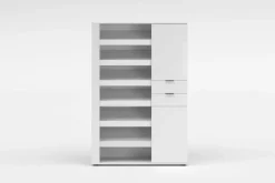 Home affaire Schuhschrank »BOOST, Schuhschrank,Schuhregal, Breite 120 cm, LED optional bestellbar« 1 Stk. tlg. Hochglanz lackiert mit 7 offenen Fächern, 2 Türen und 2 Schubkästen