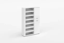 Home affaire Schuhschrank »BOOST, Schuhschrank,Schuhregal, Breite 120 cm, LED optional bestellbar« 1 Stk. tlg. Hochglanz lackiert mit 7 offenen Fächern, 2 Türen und 2 Schubkästen