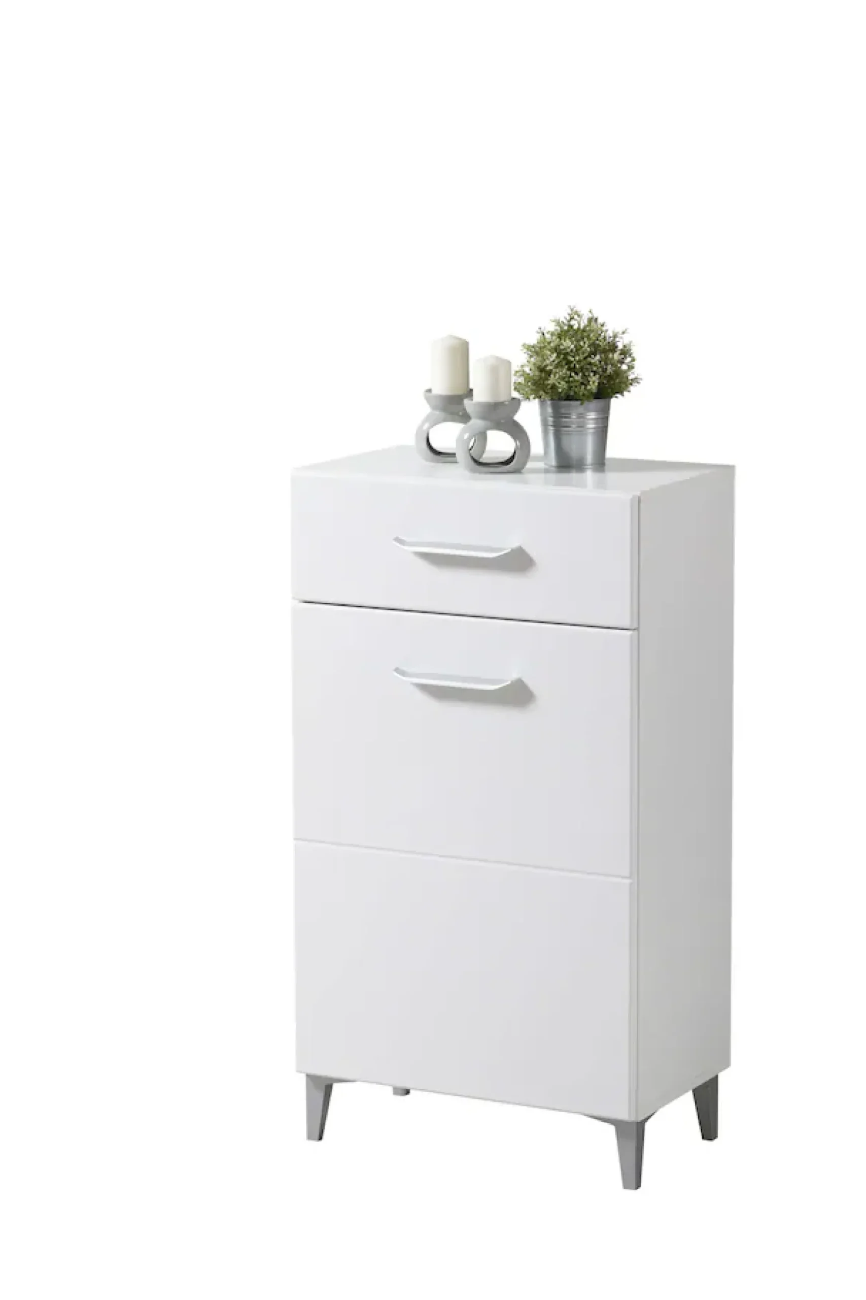Home affaire Schuhschrank »Como, Schuhkommode, Schuhregal, Höhe 105 cm« in Opaque Weiß mit MDF-beschichtet Fronten, modernes Design