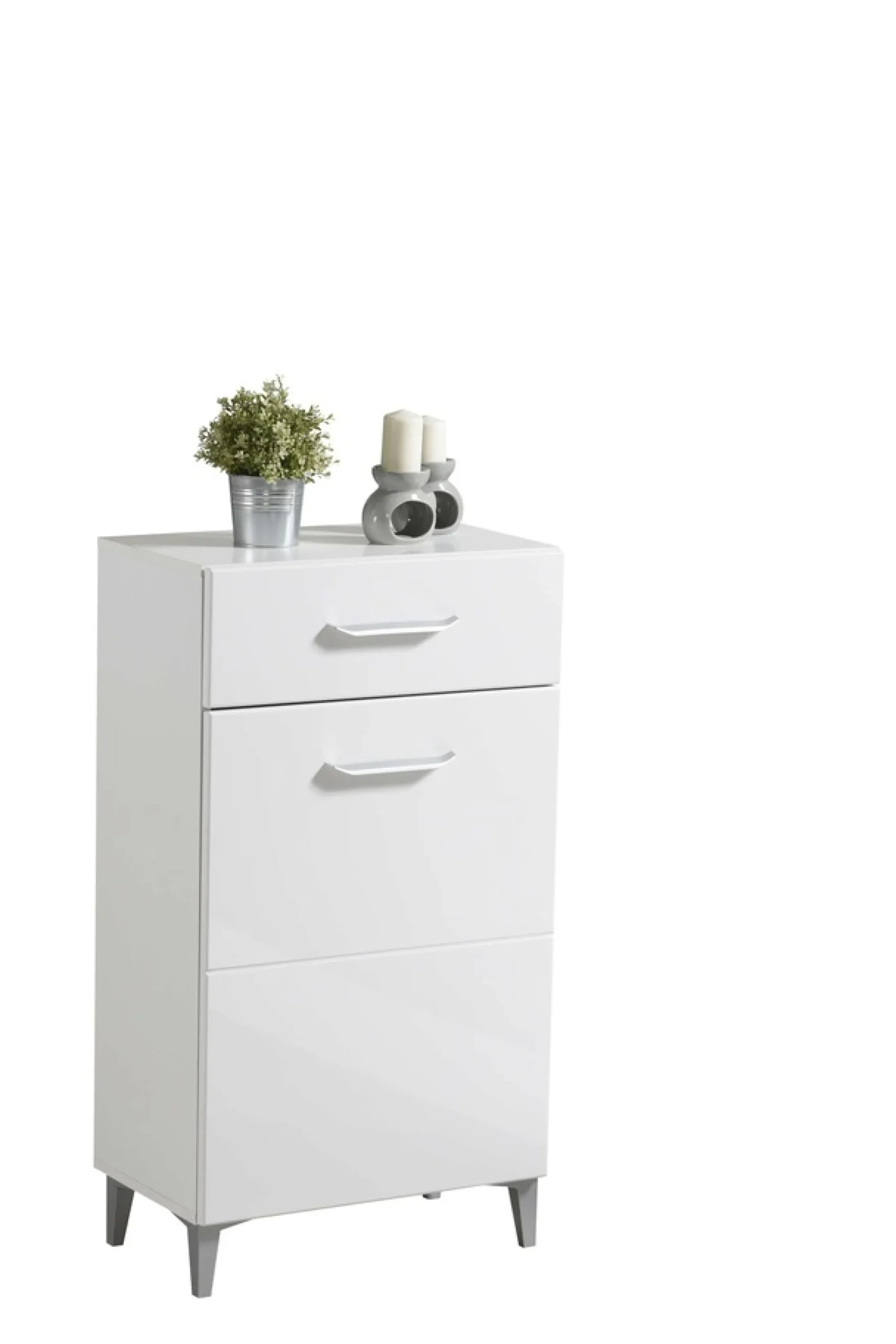 Home affaire Schuhschrank »Como, Schuhkommode, Schuhregal, Höhe 105 cm« in Opaque Weiß mit MDF-beschichtet Fronten, modernes Design