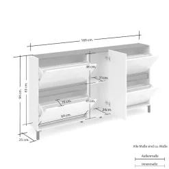 Home affaire Schuhschrank »EASY« 1 Stk. tlg.