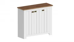 Home affaire Schuhschrank »FIGO, Made in Italy – Schuhkommode,Schuhregal für ca. 30 Paar Schuhe« 1 Stk. tlg. 3-Türig, Siebdruck-dekorative Fräsungen, 10 Fächer, Höhe: 100 cm