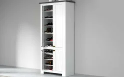 Home affaire Schuhschrank »FIGO, Made in Italy – Schuhkommode,Schuhregal für ca. 40 Paar Schuhe« 1 Stk. tlg. 4-Türig, Siebdruck-dekorative Fräsungen, 10 Fächer, Höhe 200 cm