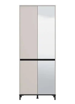 Home affaire Schuhschrank »Flannan, Schuhregal, Schuhkommode, Gesamthöhe 205,5 cm« mit Spiegeltür, acht Regale und eine Schublade, Gesamtbreite 80 cm