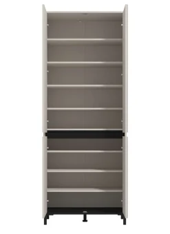 Home affaire Schuhschrank »Flannan, Schuhregal, Schuhkommode, Gesamthöhe 205,5 cm« mit Spiegeltür, acht Regale und eine Schublade, Gesamtbreite 80 cm