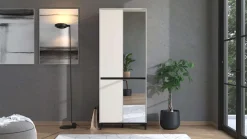 Home affaire Schuhschrank »Flannan, Schuhregal, Schuhkommode, Gesamthöhe 205,5 cm« mit Spiegeltür, acht Regale und eine Schublade, Gesamtbreite 80 cm