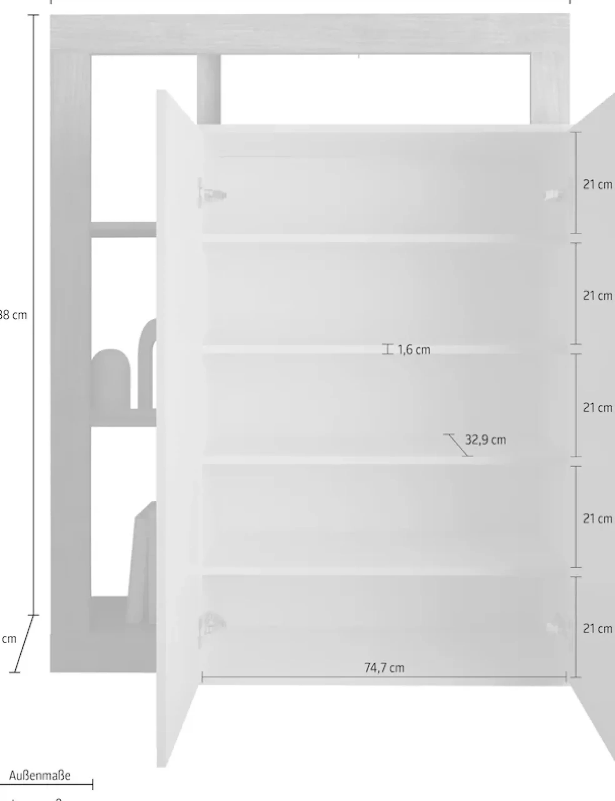 Home affaire Schuhschrank »Hamburg, Breite 108 cm« Höhe 138 cm