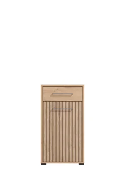Home affaire Schuhschrank »Landes, Schuhkommode, Schuhregal, mit einer Schublade, Höhe 102 cm« Artisan Eiche, Fron mit schwarzen Streifen, mit 1 Tür, 1 Schubkasten