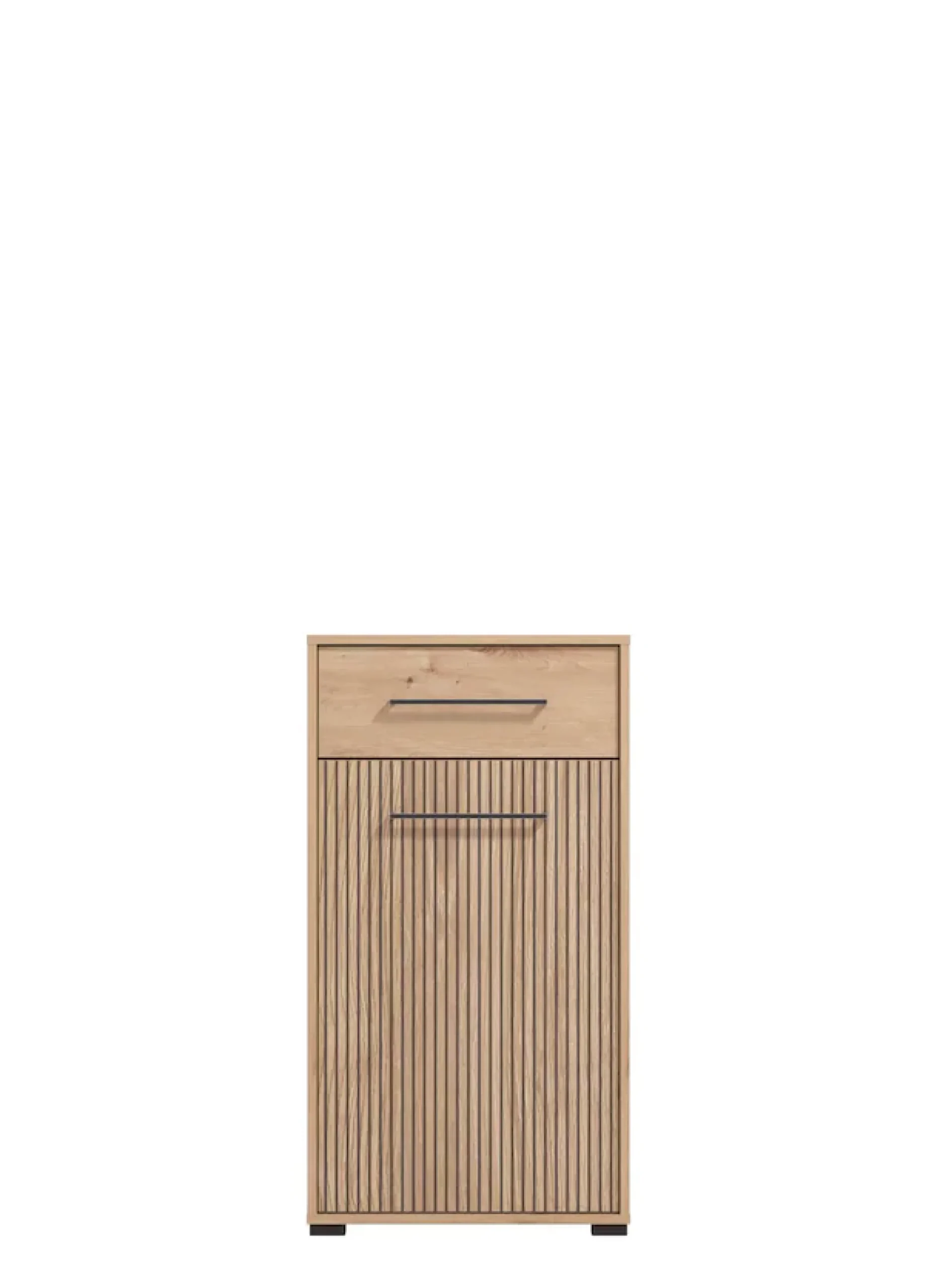 Home affaire Schuhschrank »Landes, Schuhkommode, Schuhregal, mit einer Schublade, Höhe 102 cm« Artisan Eiche, Fron mit schwarzen Streifen, mit 1 Tür, 1 Schubkasten