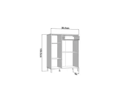 Home affaire Schuhschrank »LAVAL Schuhregal, Schuhkommode« Drei Regale und eine Schublade. Gesamtbreite 86,5 cm