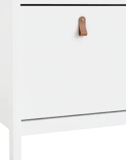 Home affaire Schuhschrank »Madrid, Schuhaufbewahrung mit Griffen, skandinavisches Design« Mit 4 Klappen, jeweils 2 Böden, B: 102 cm, H: 103 cm, Zwei Griffarten