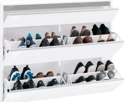 Home affaire Schuhschrank »Magic Schuhschrank, Schuhkommode, Schuhregal, softgriff« 3 Klappen,Doppelschuhtrommeln,hochglanz lackiert oder matt,Breite 120