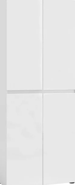 Home affaire Schuhschrank »MISTER-Schuhregal, Made in Italy, 12 Fächer, 10 Einlegeböden« Hochglanz lackiert,Breite 80 cm, Höhe 200 cm, 4 Türen, wendbare Blende