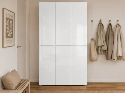 Home affaire Schuhschrank »MISTER Schuhkommode, Schuhmöbel, Schuhregal, Hochglanz lackiert« Breite 120 cm, Höhe 200 cm, 6 Türen, 24 Fächer, ca.58 paar Schuhe