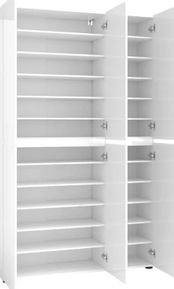 Home affaire Schuhschrank »MISTER Schuhkommode, Schuhmöbel, Schuhregal, Hochglanz lackiert« Breite 120 cm, Höhe 200 cm, 6 Türen, 24 Fächer, ca.58 paar Schuhe